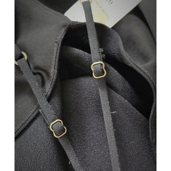 Anthropologie the Essential Slim Jumpsuit Black Size 10 NWT Capsule Wardrobe - Picture 9 of 11